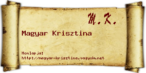 Magyar Krisztina névjegykártya