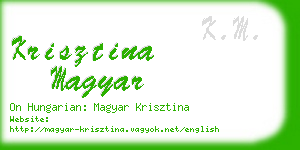 krisztina magyar business card
